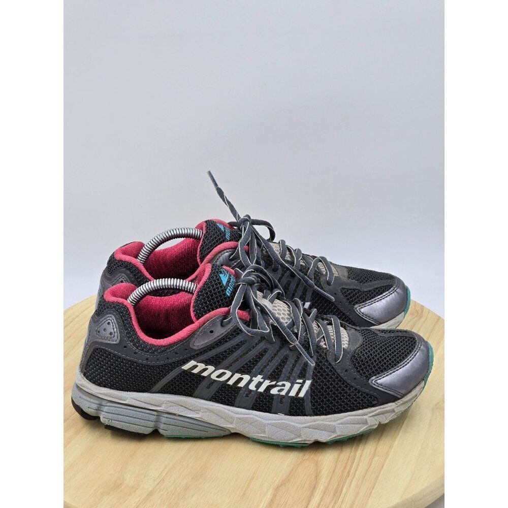 Montrail Trail Running Shoes Hiking Sneakers Gray Mesh Fluid Foam Women Sz 7.5